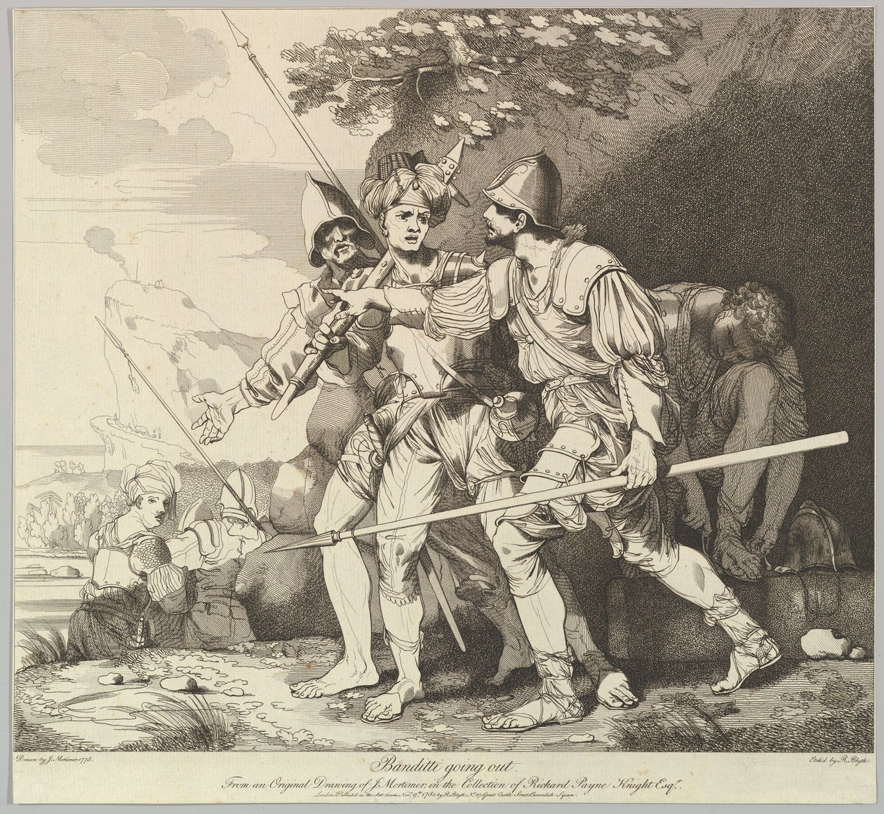 बैंडिट्टी गोइंग आउट, 9 नवंबर, 1780। द्वारा रॉबर्ट ब्लिथ