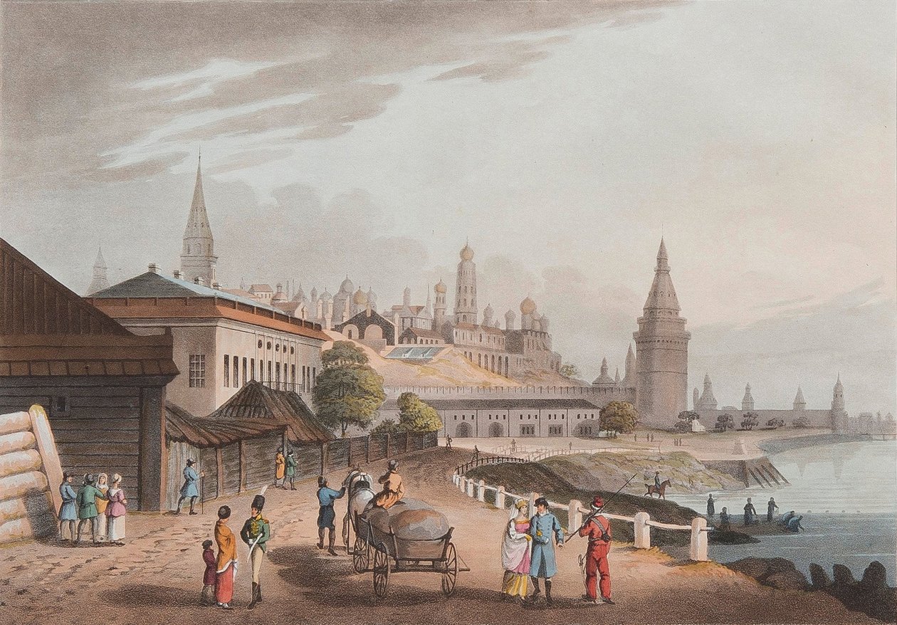 मॉस्को क्रेमलिन, 1816 द्वारा रॉबर्ट बाउयर