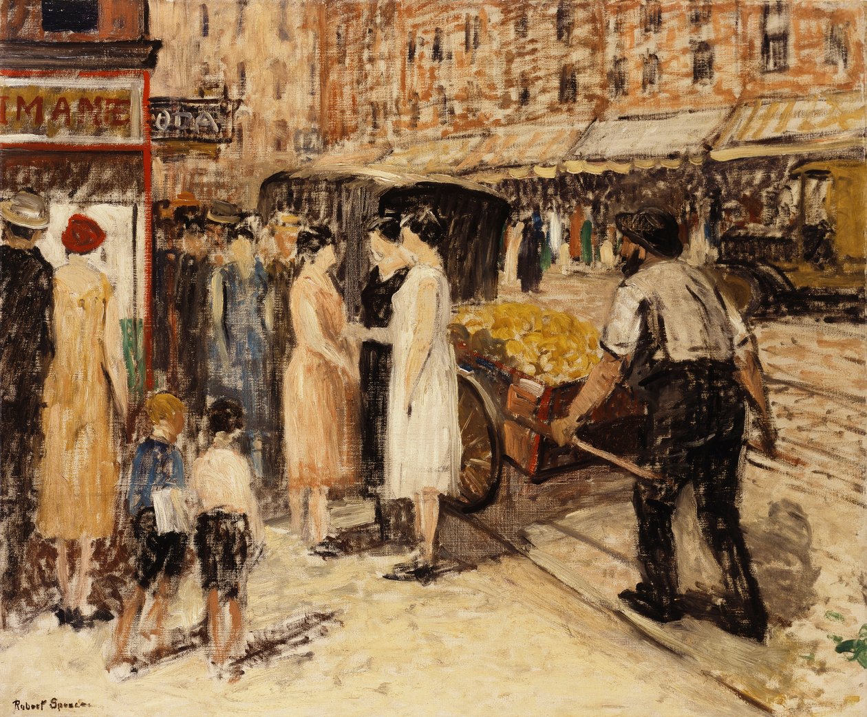 लोअर ईस्ट साइड, c.1930 (कैनवास पर तेल) द्वारा रॉबर्ट सी। स्पेंसर