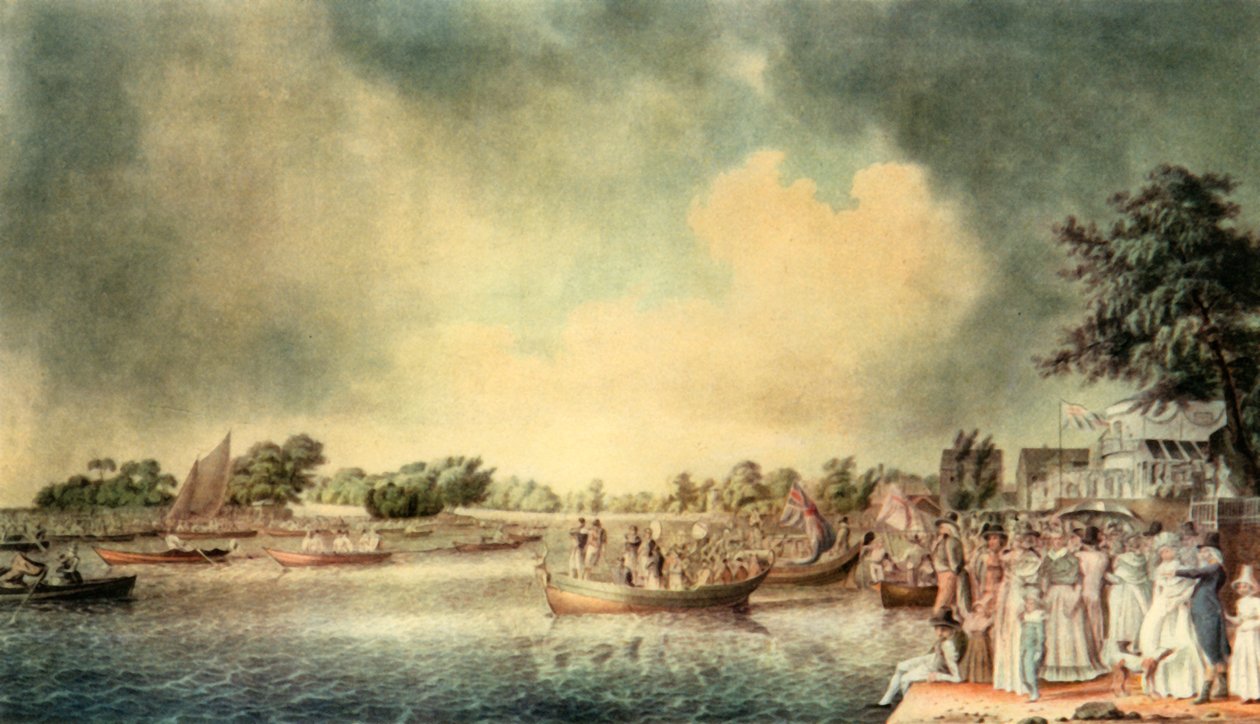 रिचमंड में एक रोइंग मैच, 1793, 1942। द्वारा रॉबर्ट क्लीवली