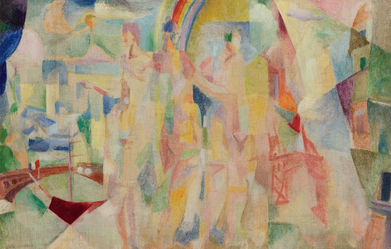 पेरिस शहर, स्केच, 1911-1912। द्वारा रॉबर्ट Delaunay