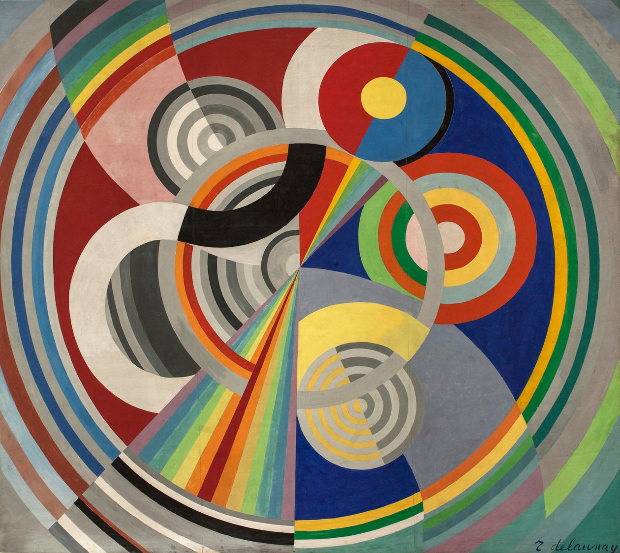 रिदम नंबर 1, सैलून डेस तुइलेरीज़ के लिए सजावट, 1938। द्वारा रॉबर्ट Delaunay