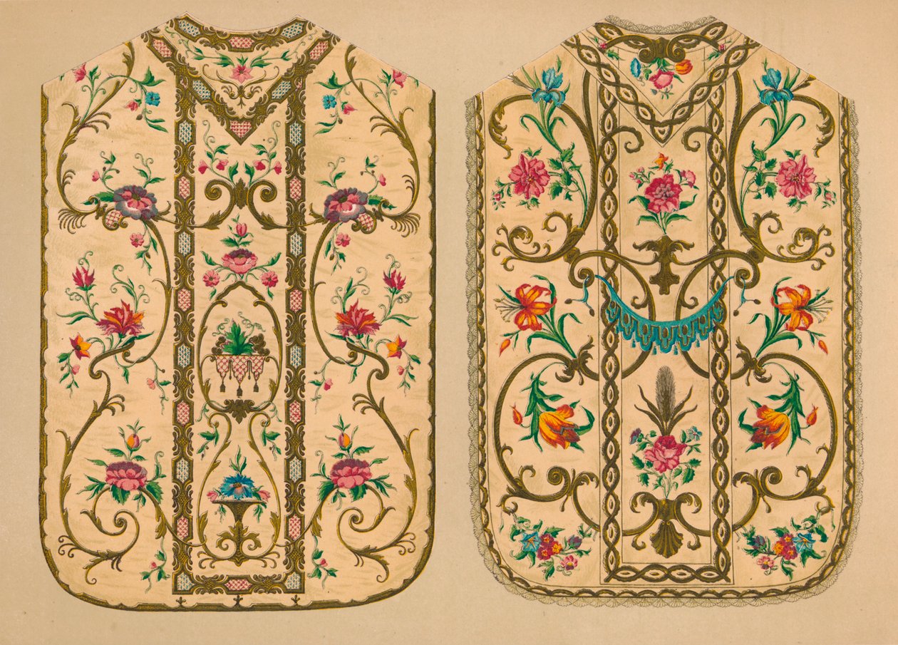 लुइगी एंड एर्सिलिया मार्टिनी, 1893 द्वारा कशीदाकारी Chasubles। द्वारा रॉबर्ट डडली