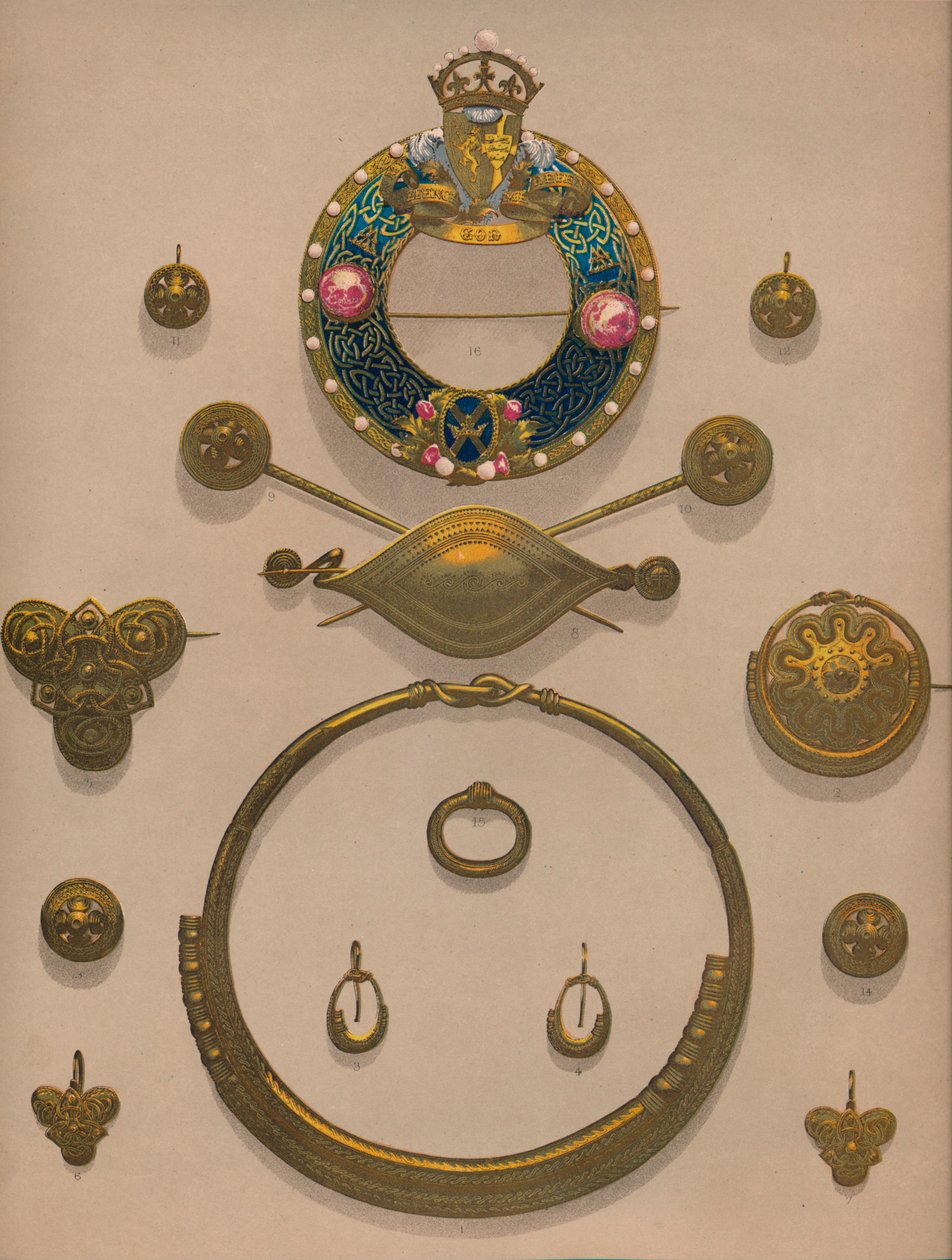 स्वर्ण आभूषण और ब्रोच, 1863। द्वारा रॉबर्ट डडली