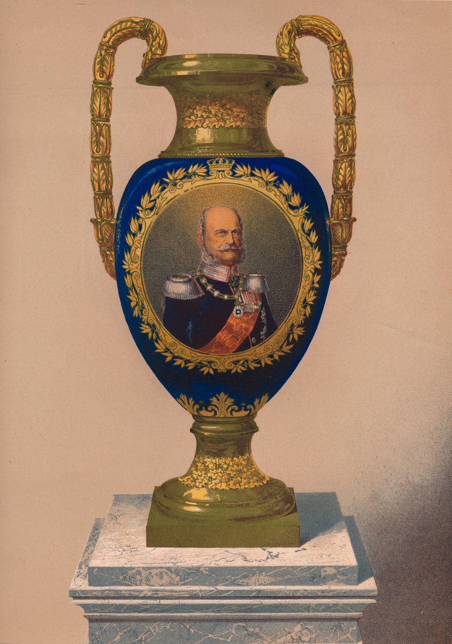 चीनी मिट्टी के बरतन फूलदान, 1863। द्वारा रॉबर्ट डडली