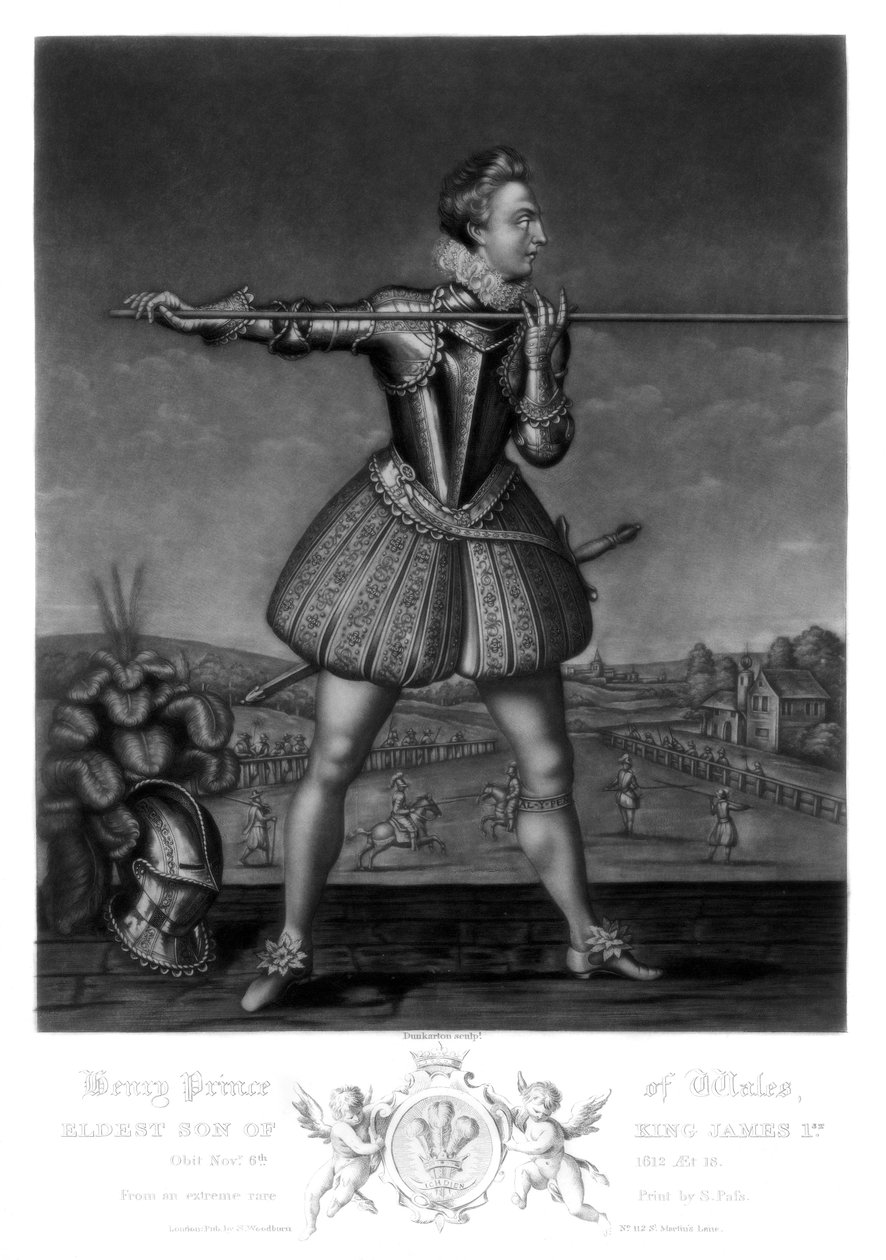 हेनरी, वेल्स के राजकुमार, राजा जेम्स I के सबसे बड़े बेटे, 1816। द्वारा रॉबर्ट डनकार्टन