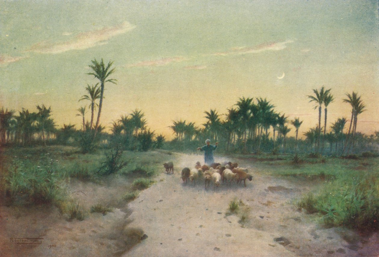 गोशेन की भूमि में - शाम, c1880, 1904 द्वारा रॉबर्ट जॉर्ज टैलबोट केली