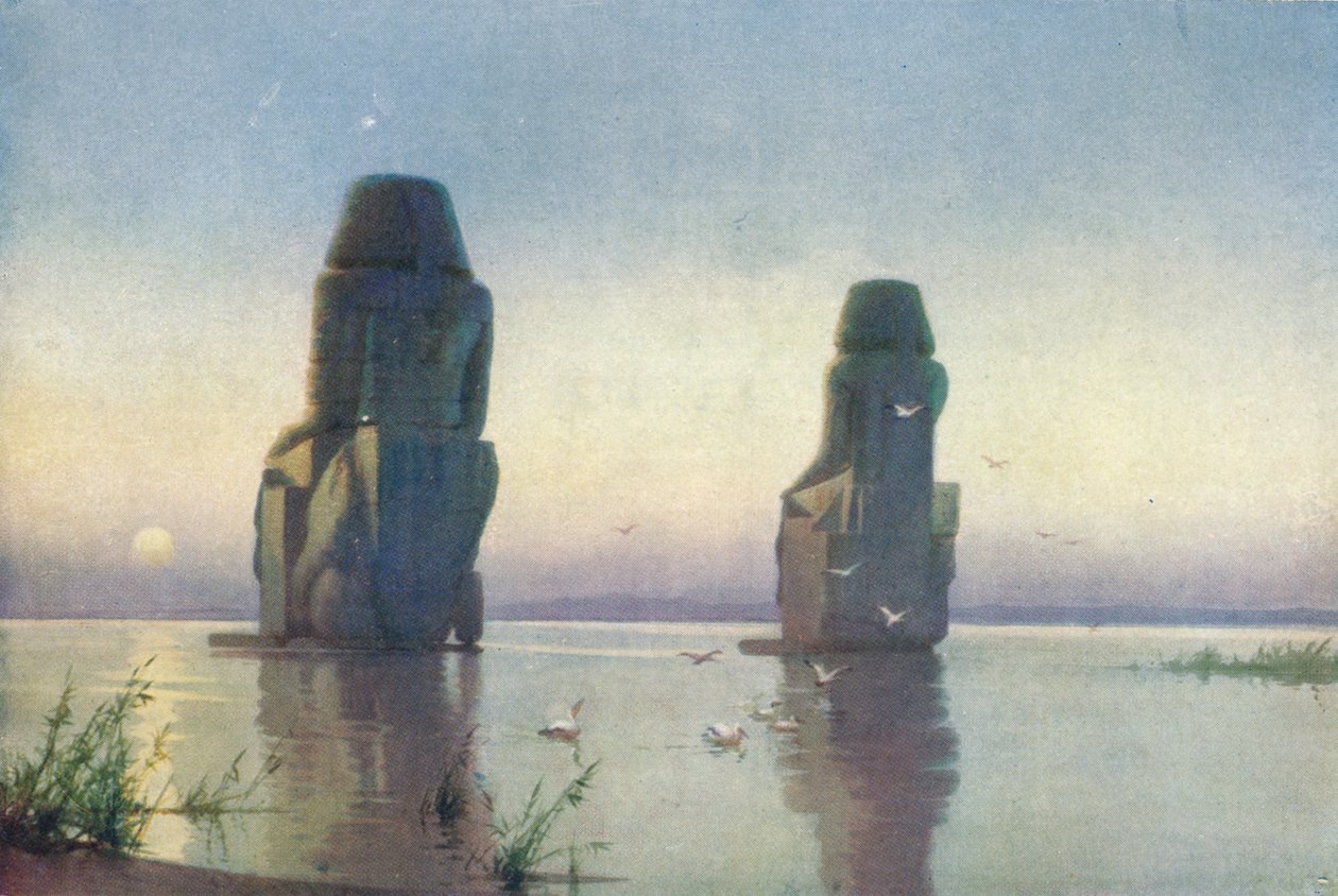 The Colossi of Thebes - मूनराइज, c1880, 1904 द्वारा रॉबर्ट जॉर्ज टैलबोट केली