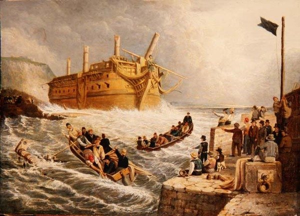 Whitby . के नीचे जहाज़ की तबाही द्वारा रॉबर्ट गिब