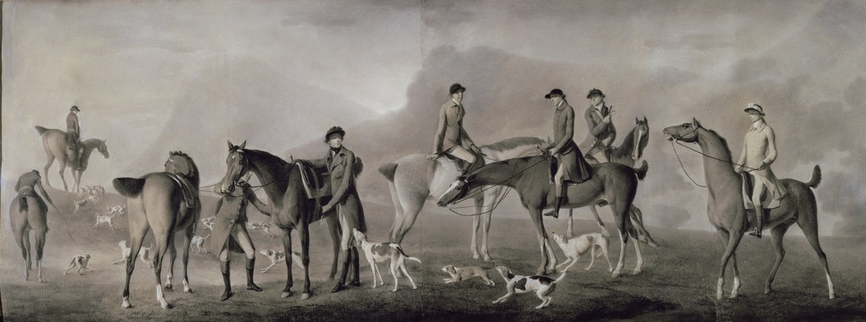 अपने दोस्तों, 1769 (पेस्टल, कागज पर चाक und चाउच के साथ कैस्टलेटाउन शिकार के टॉम कॉनूली) द्वारा रॉबर्ट हीली
