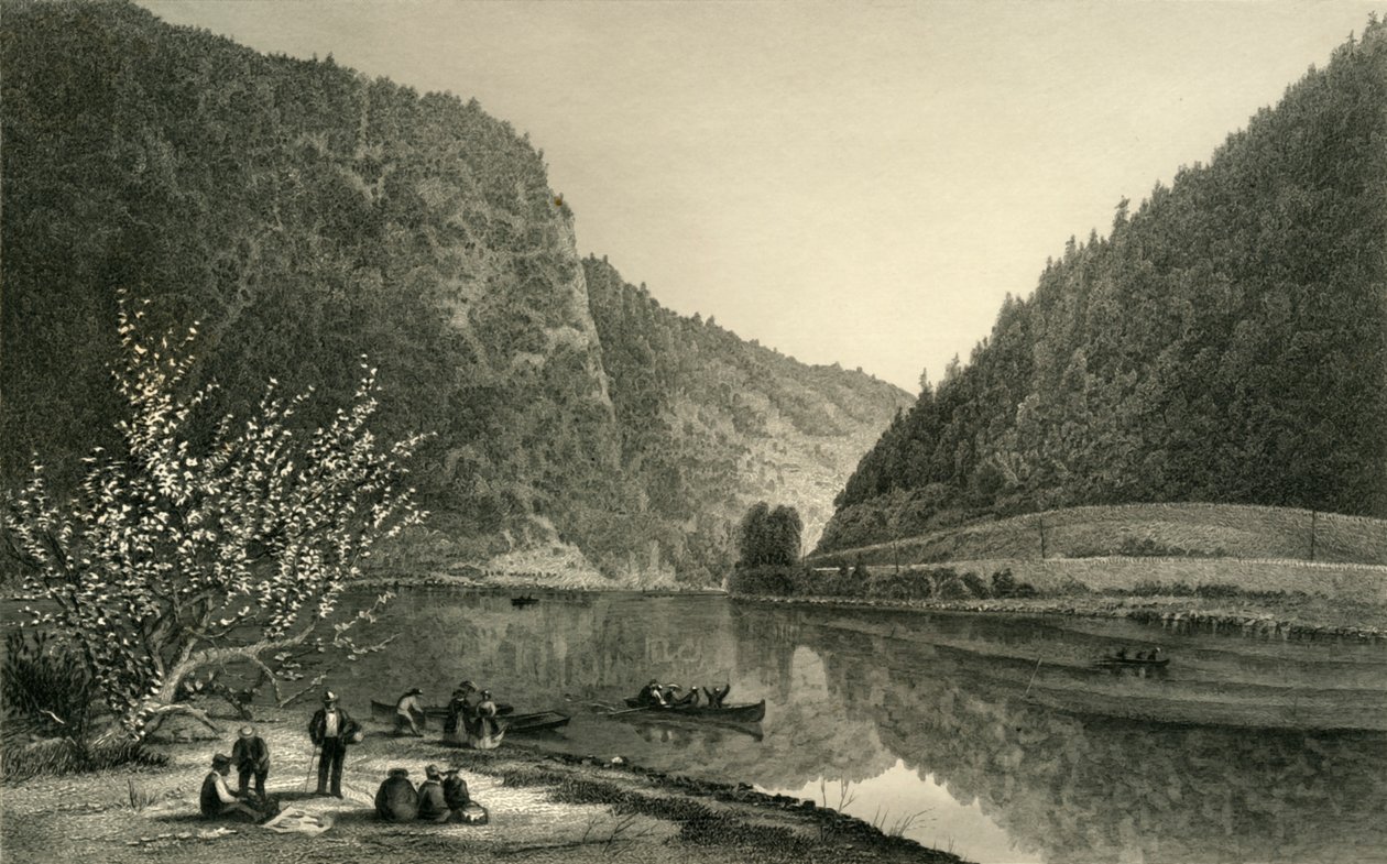 डेलावेयर वाटर गैप, 1872। द्वारा रॉबर्ट हिंसेलवुड