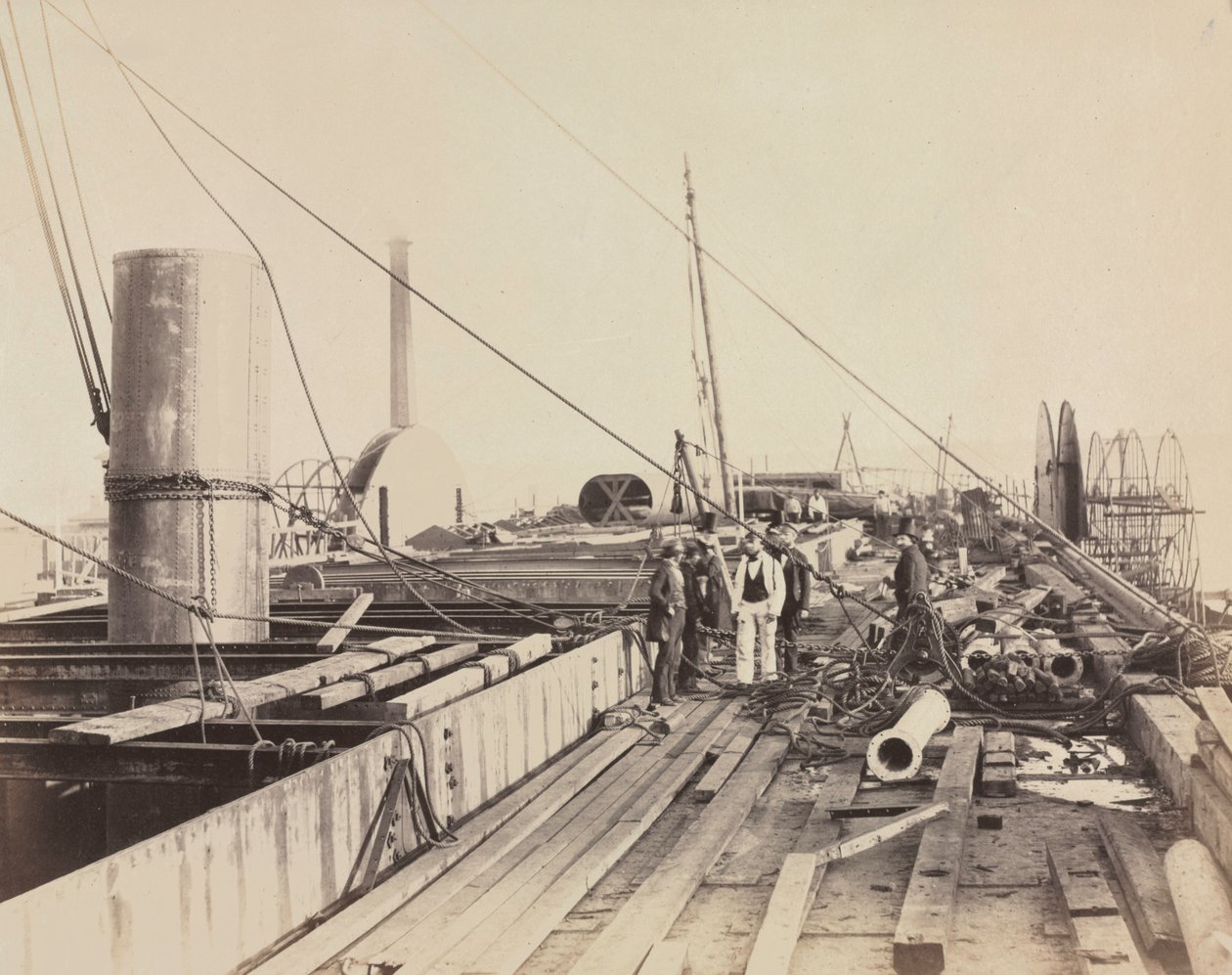 ग्रेट ईस्टर्न, 1857 का डेक सीन। द्वारा रॉबर्ट हॉवलेट