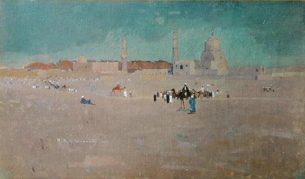 मिस्र में एक दृश्य, c.1890 (कैनवास पर तेल) द्वारा रॉबर्ट मैकगोवन कोवेंट्री