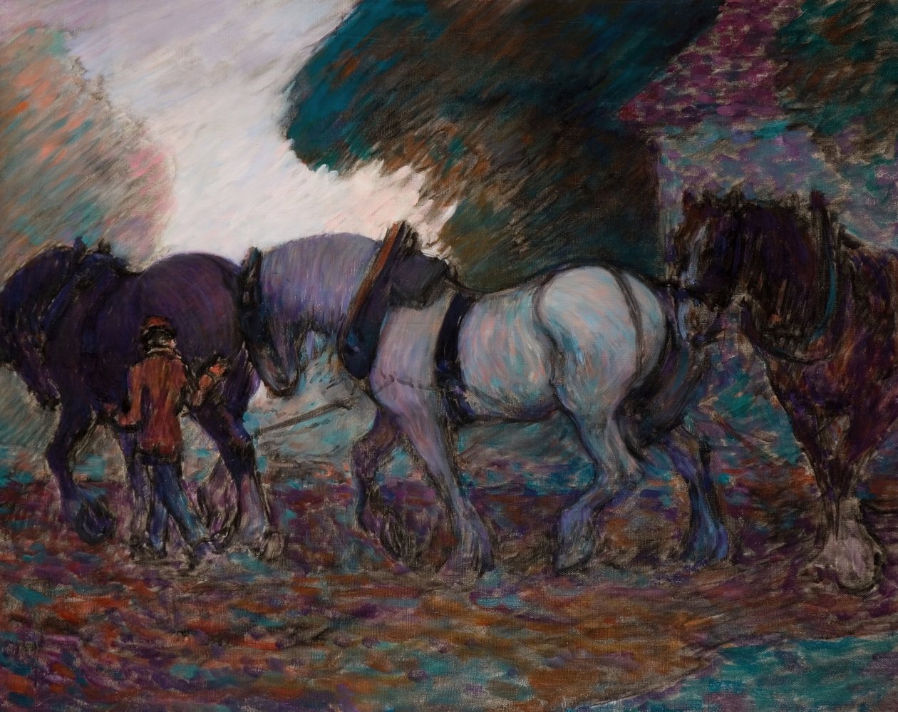 हल चलाने वाली टीम, डॉन, 1906। द्वारा रॉबर्ट पोलहिल बेवन