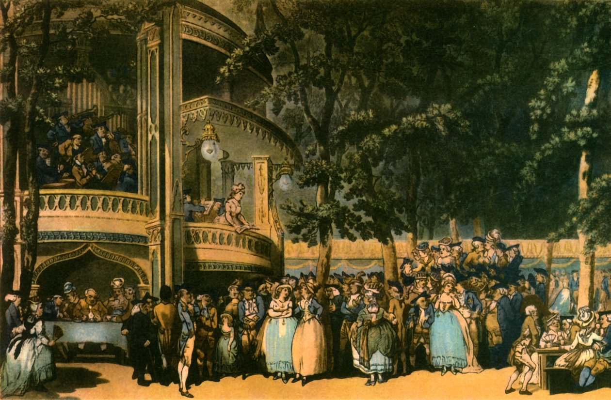 वॉक्सहॉल गार्डन, लैम्बेथ, c1785, 1942 द्वारा रॉबर्ट पोलार्ड