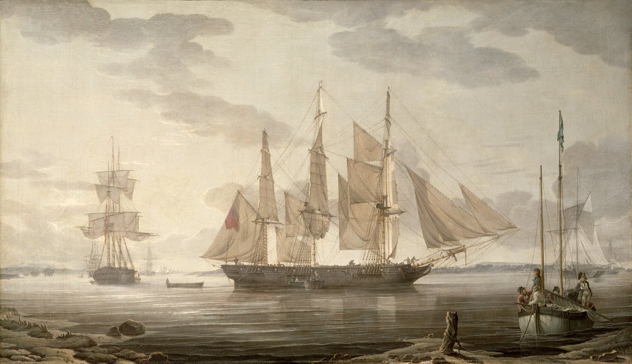 हार्प में जहाज, 1805 द्वारा रॉबर्ट सैल्मन