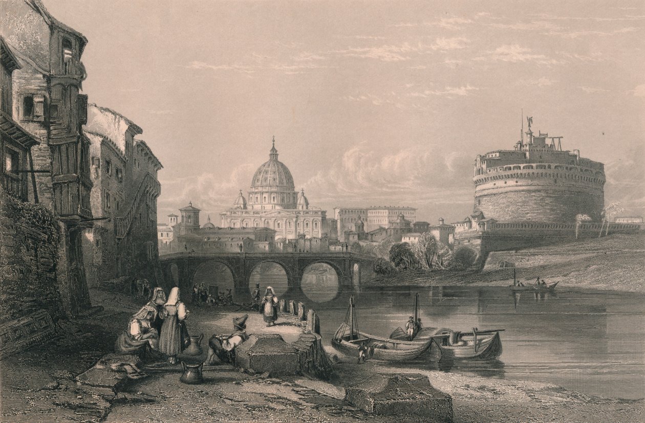 रोम, 1820। द्वारा रॉबर्ट सैंड्स
