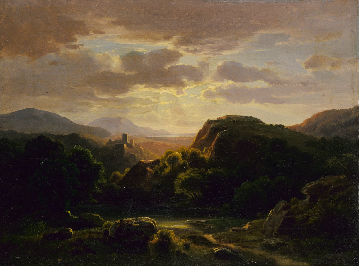 Auerbach के पास एक दृश्य की यादें, ca. 1856. द्वारा रॉबर्ट सेल्डन डंकनसन