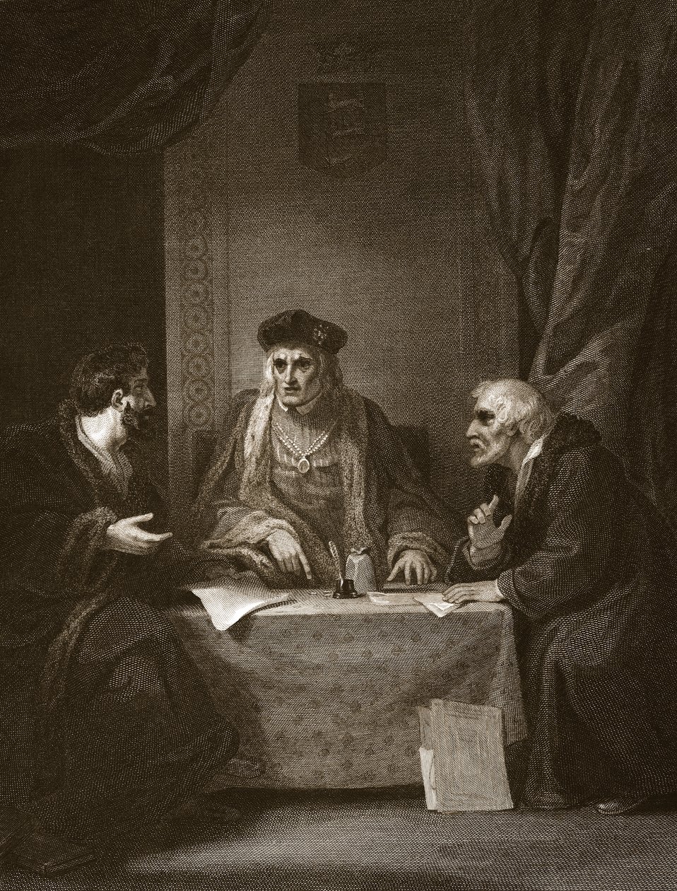 Empton und Dudley के साथ हेनरी VII, वर्थिंगटन द्वारा उत्कीर्ण, डेविड ह्यूम के &39;द हिस्ट्री ऑफ इंग्लैंड&39;, पीब से दृष्टांत। आर। बाउयर, लंदन, 1812 द्वारा द्वारा रॉबर्ट स्मिर्के