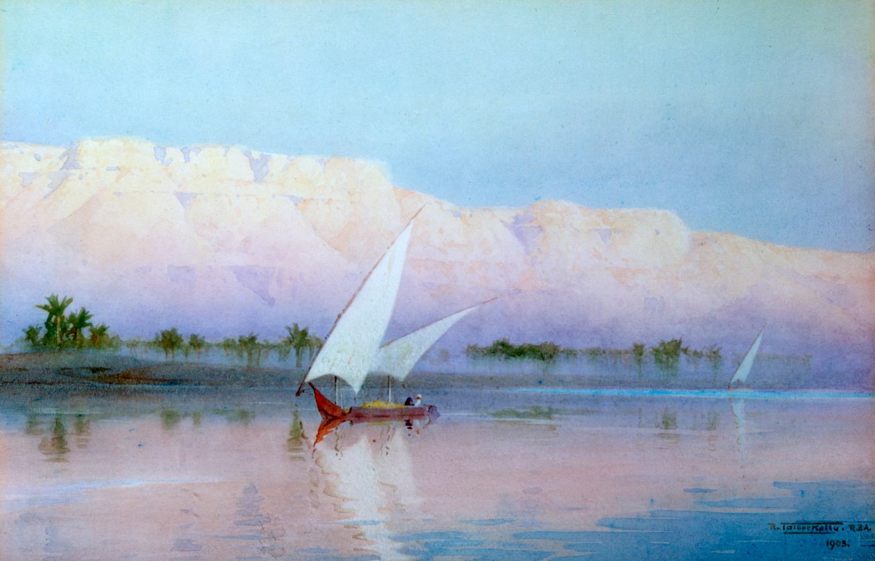 नाव नील नदी पर, 1903 द्वारा रॉबर्ट टैलबोट केली