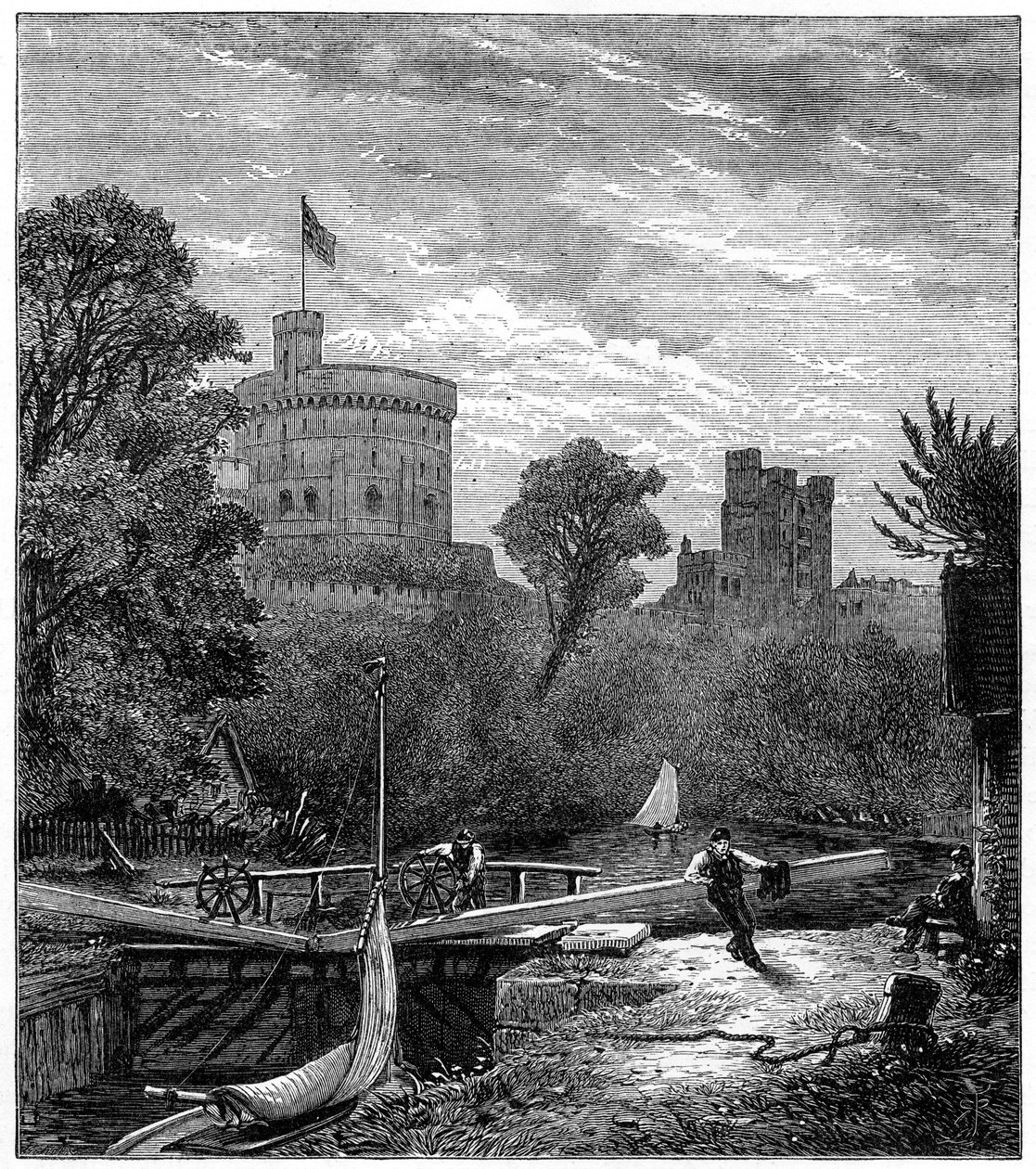 ओल्ड विंडसर लॉक, 1880। द्वारा रॉबर्ट टेलर प्रिटचेट