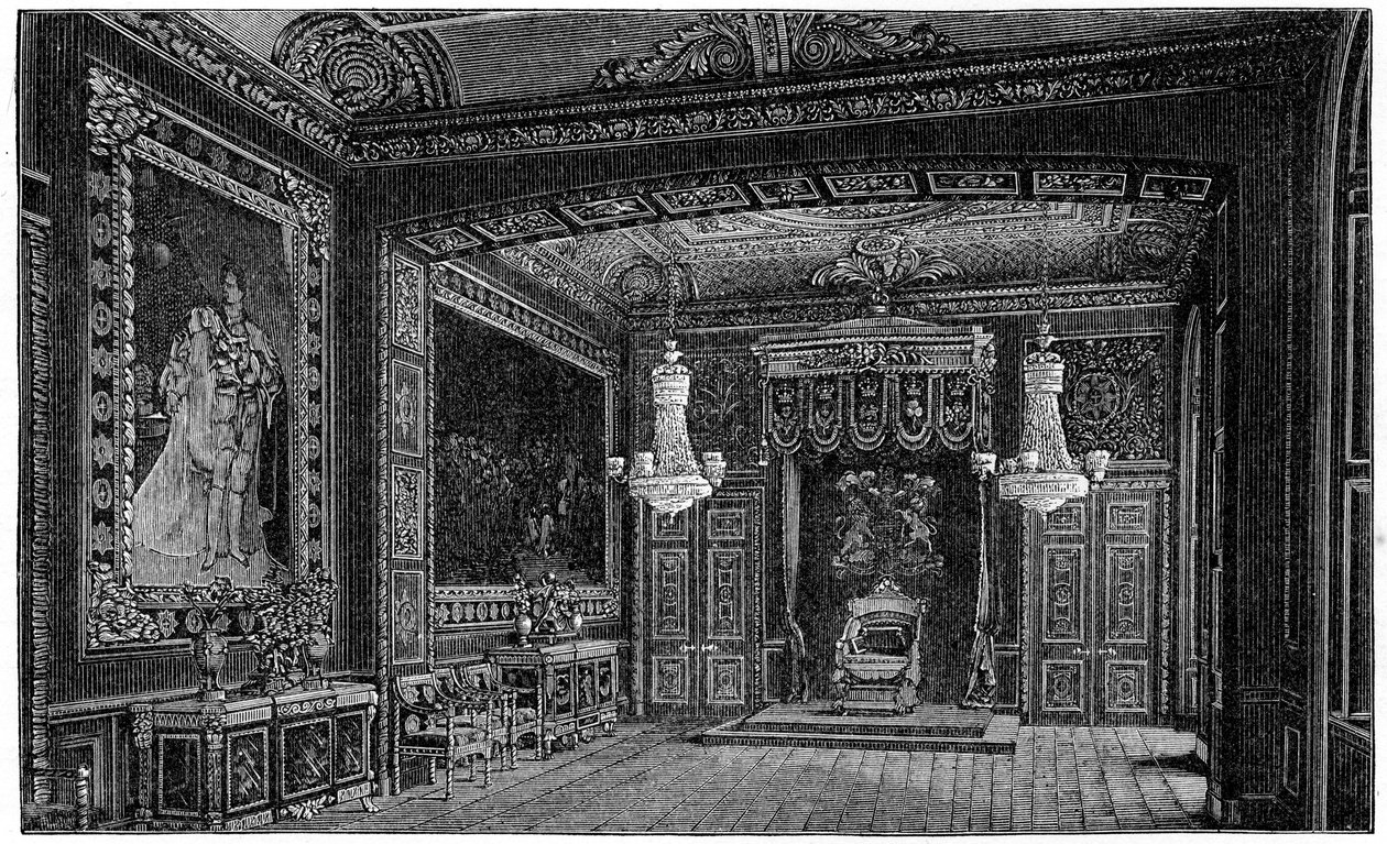 सिंहासन कक्ष, विंडसर, 1880। द्वारा रॉबर्ट टेलर प्रिटचेट