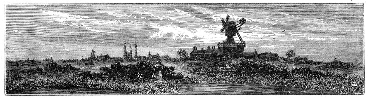 विंबलडन कॉमन, 1880 पर विंडमिल द्वारा रॉबर्ट टेलर प्रिटचेट