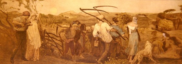 हार्वेस्ट मून, c.1883 (कागज पर हाथ से रंगी हुई नक़्क़ाशी) द्वारा रॉबर्ट वॉकर मैकबेथ