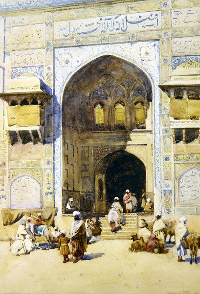लाहौर में, c.1890 (कागज पर पानी के रंग का) द्वारा रॉबर्ट वियर एलन