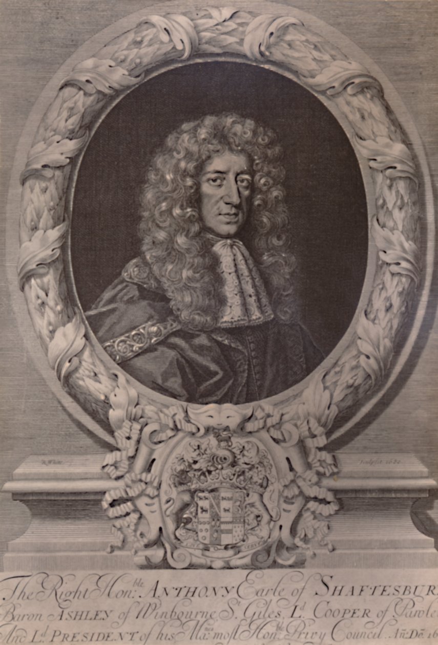 एंथनी एशले कूपर, शाफ़्ट्सबरी के प्रथम अर्ल, अंग्रेजी राजनेता, c1680 1894 द्वारा रॉबर्ट व्हाइट