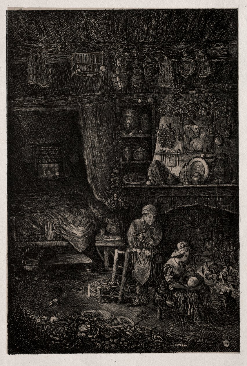 फ्लेमिश इंटीरियर, 1856। द्वारा रोडोलफे ब्रेज़िन