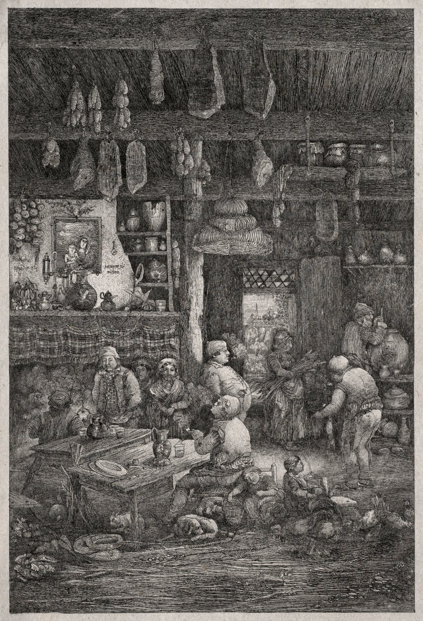 मोलडावियन इंटीरियर, 1856। द्वारा रोडोलफे ब्रेज़िन