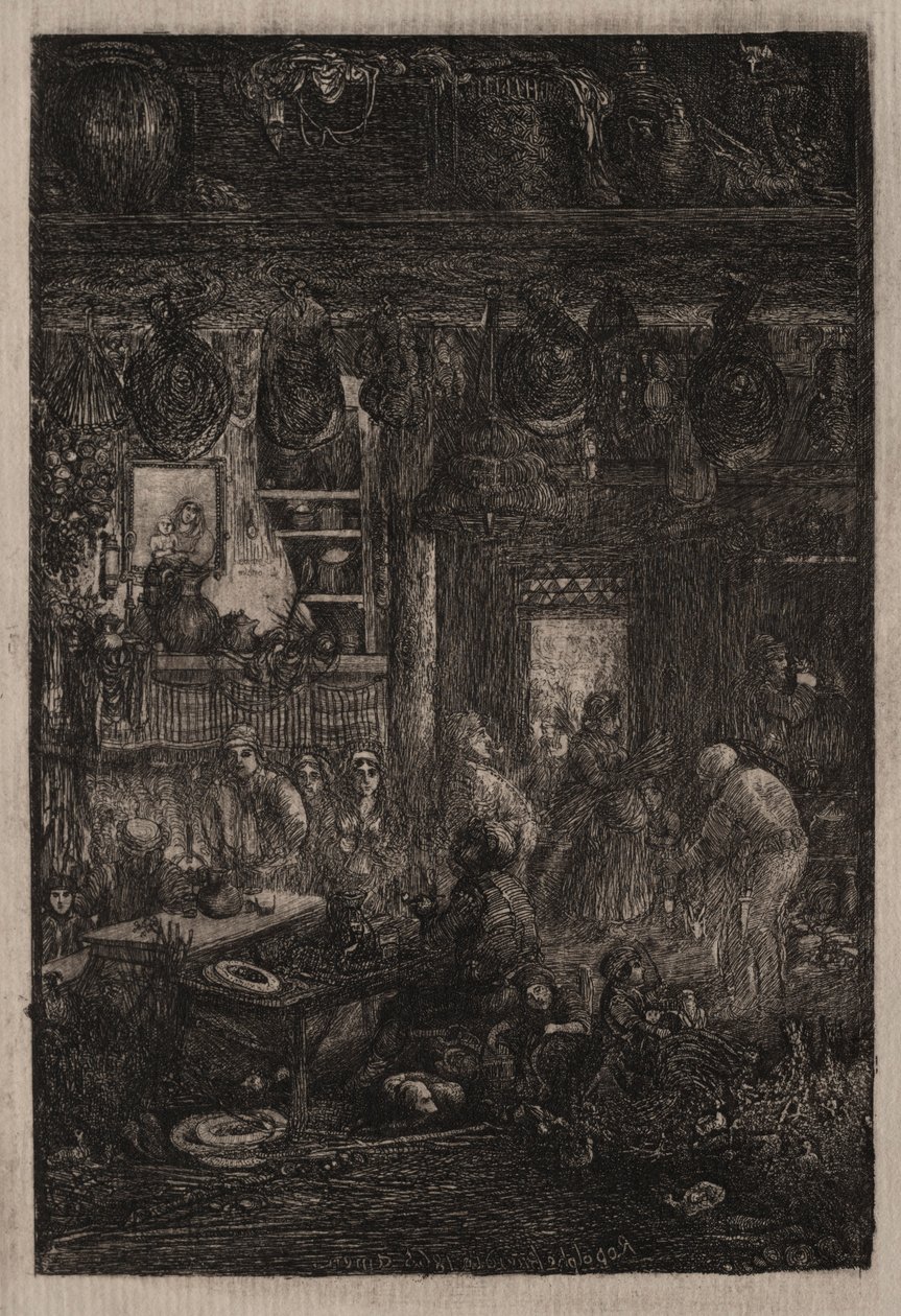मोलडावियन इंटीरियर, 1865। द्वारा रोडोलफे ब्रेज़िन