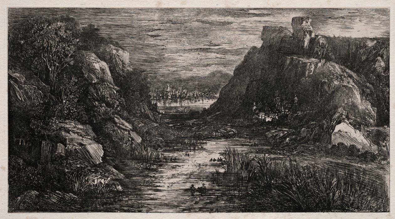 द डिस्टैंट सिटी, 1868। द्वारा रोडोलफे ब्रेज़िन
