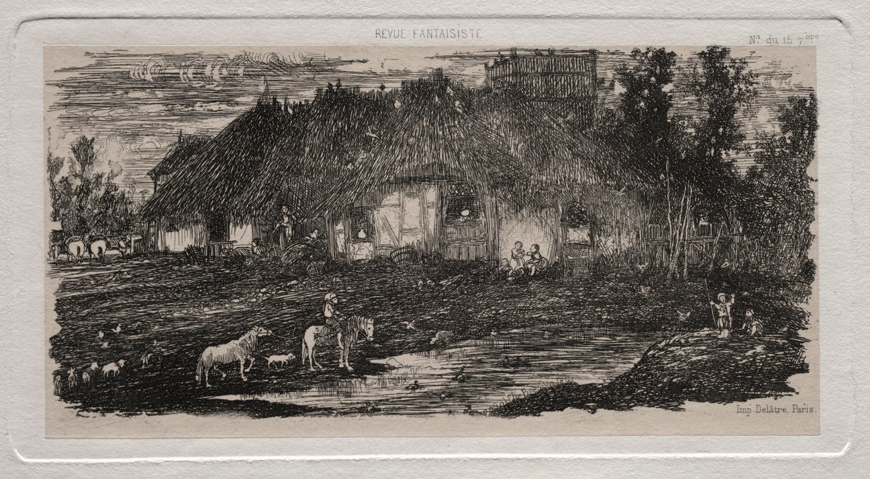 फार्म-यार्ड, 1861। द्वारा रोडोलफे ब्रेज़िन