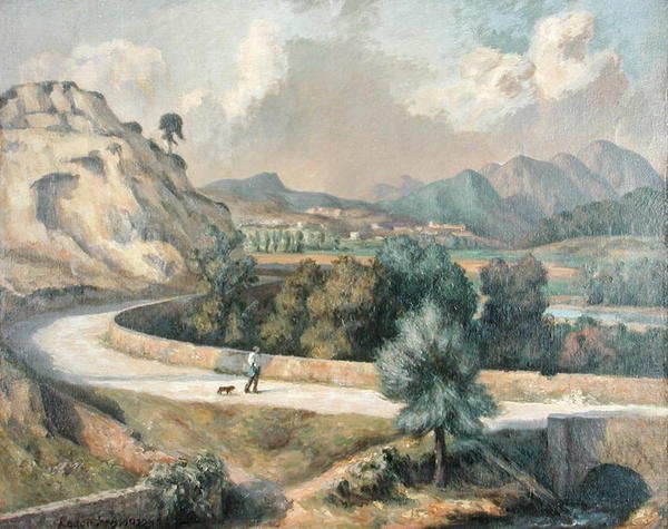 इतालवी लैंडस्केप, c.1922-25 (कैनवास पर तेल) द्वारा रोजर एलियट फ्राई