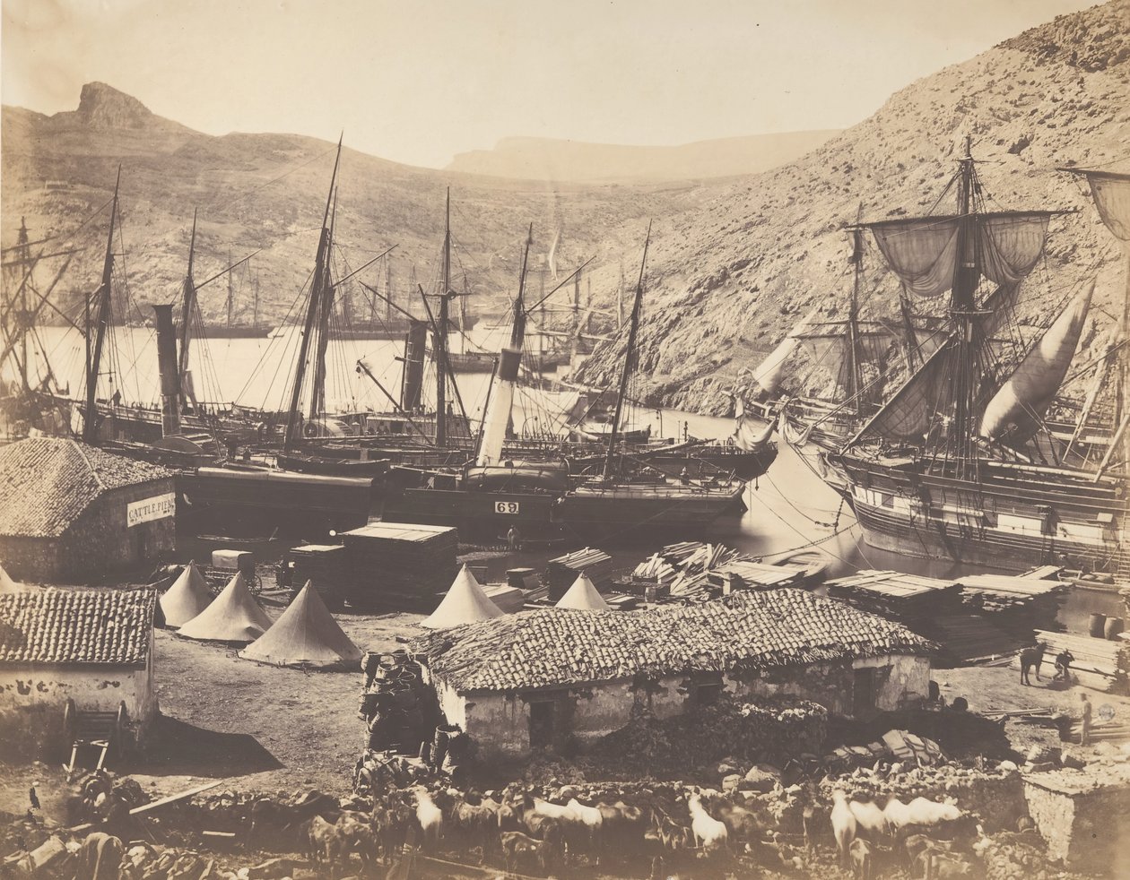 कोसैक बे, बालाक्लावा, 1855। द्वारा रोजर फेंटन