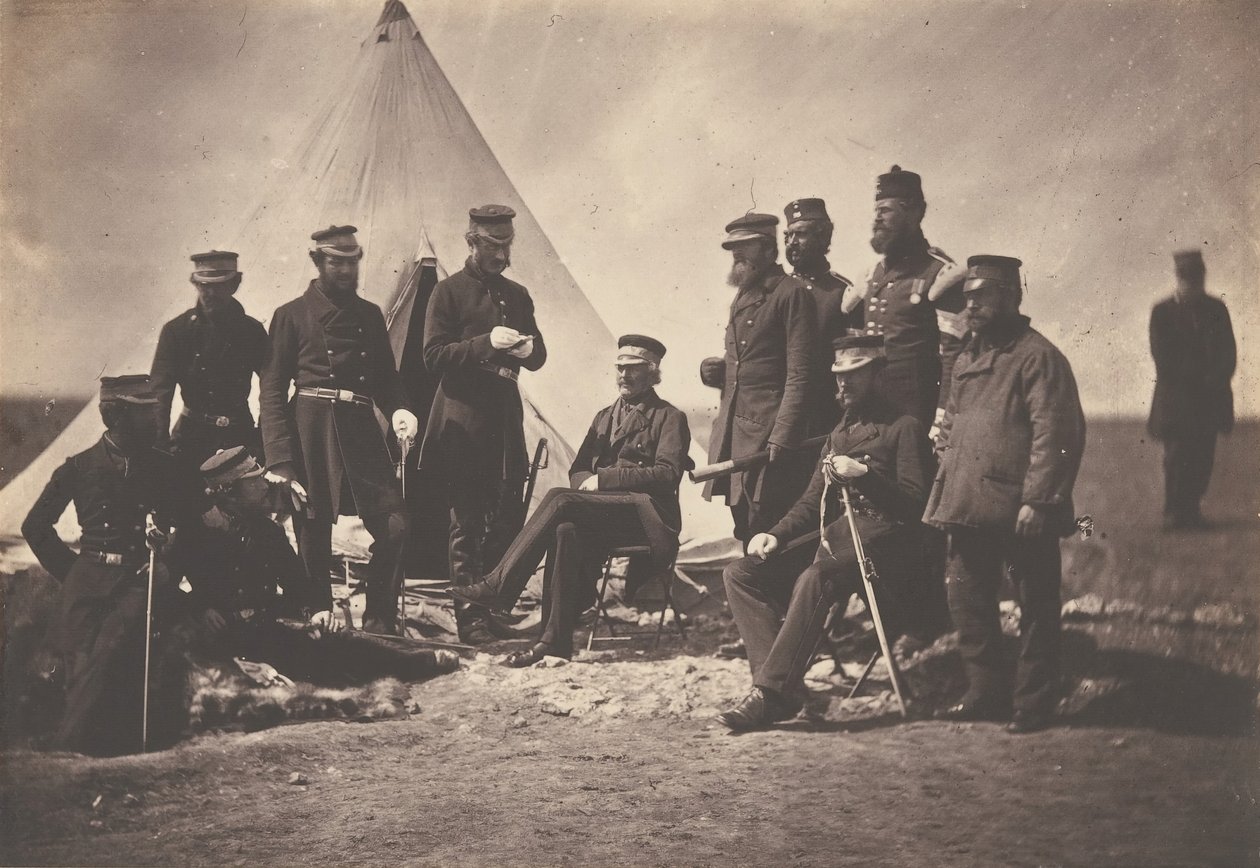 लेफ्टिनेंट जनरल सर जेएल पेनेफ़ादर और स्टाफ़, 1855। द्वारा रोजर फेंटन