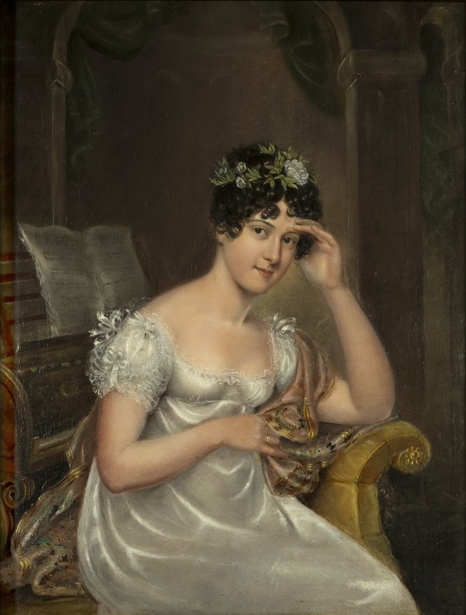 सेल्फ पोर्ट्रेट, c.1814 (कैनवास पर तेल) द्वारा रोलिंडा शार्क