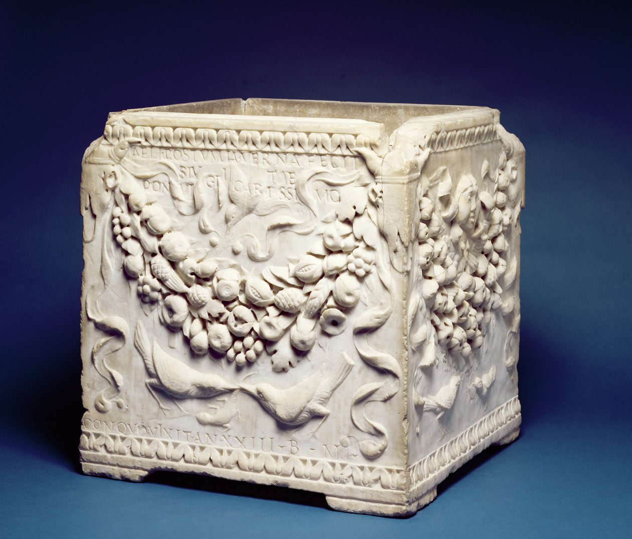 सिनेरी चेस्ट, c.25-50 AD (संगमरमर) द्वारा उपन्यास