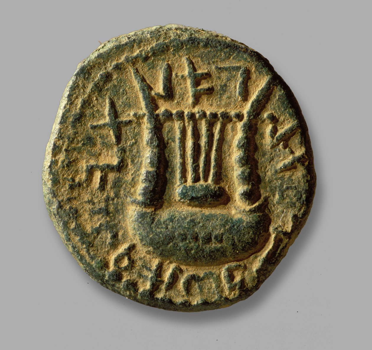 रोम के खिलाफ बार-कोखबा विद्रोह का सिक्का, 132-133 (कांस्य) द्वारा उपन्यास