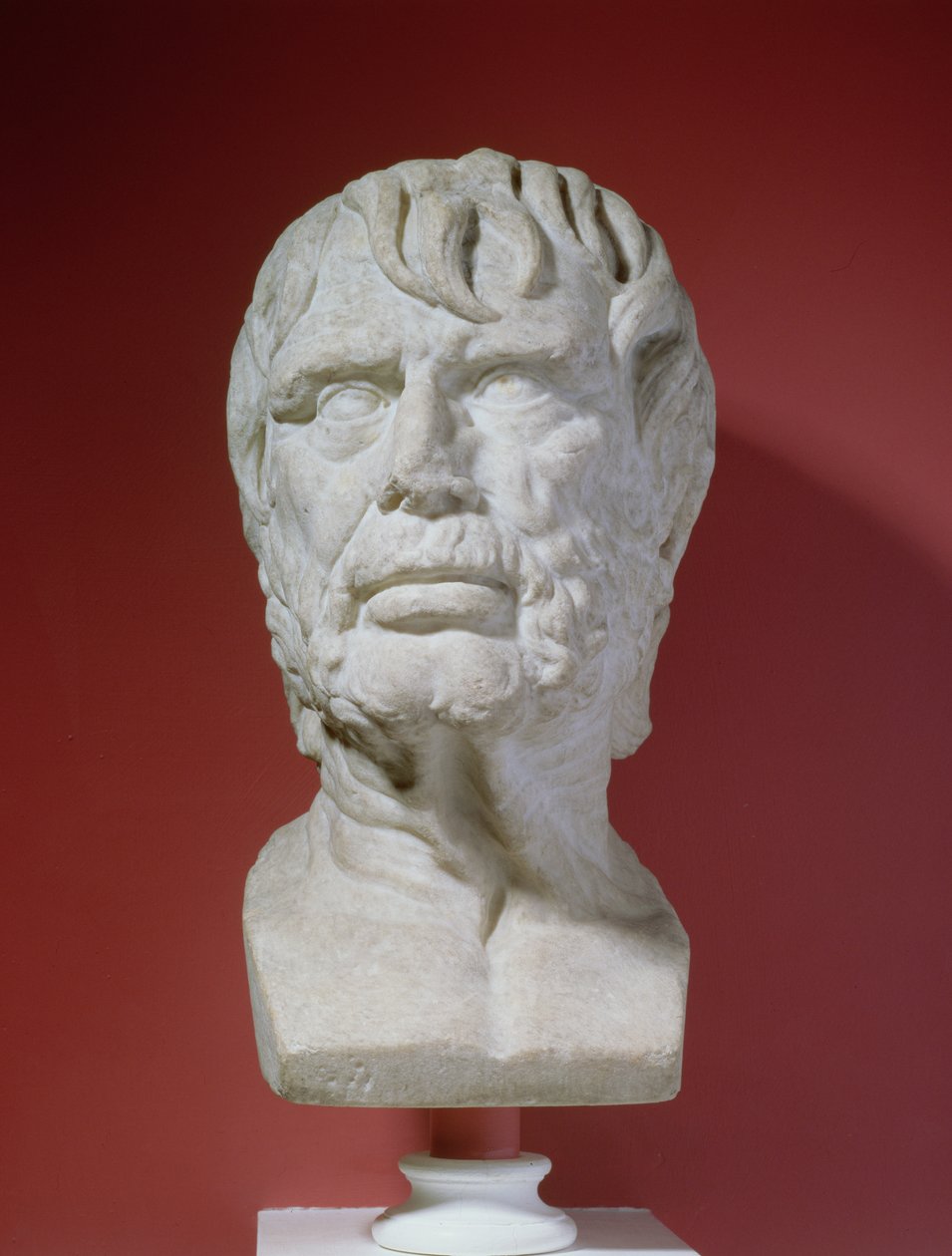 सेनेका के पोर्ट्रेट बस्ट, C.4 c.65 BC-ई (संगमरमर) द्वारा उपन्यास