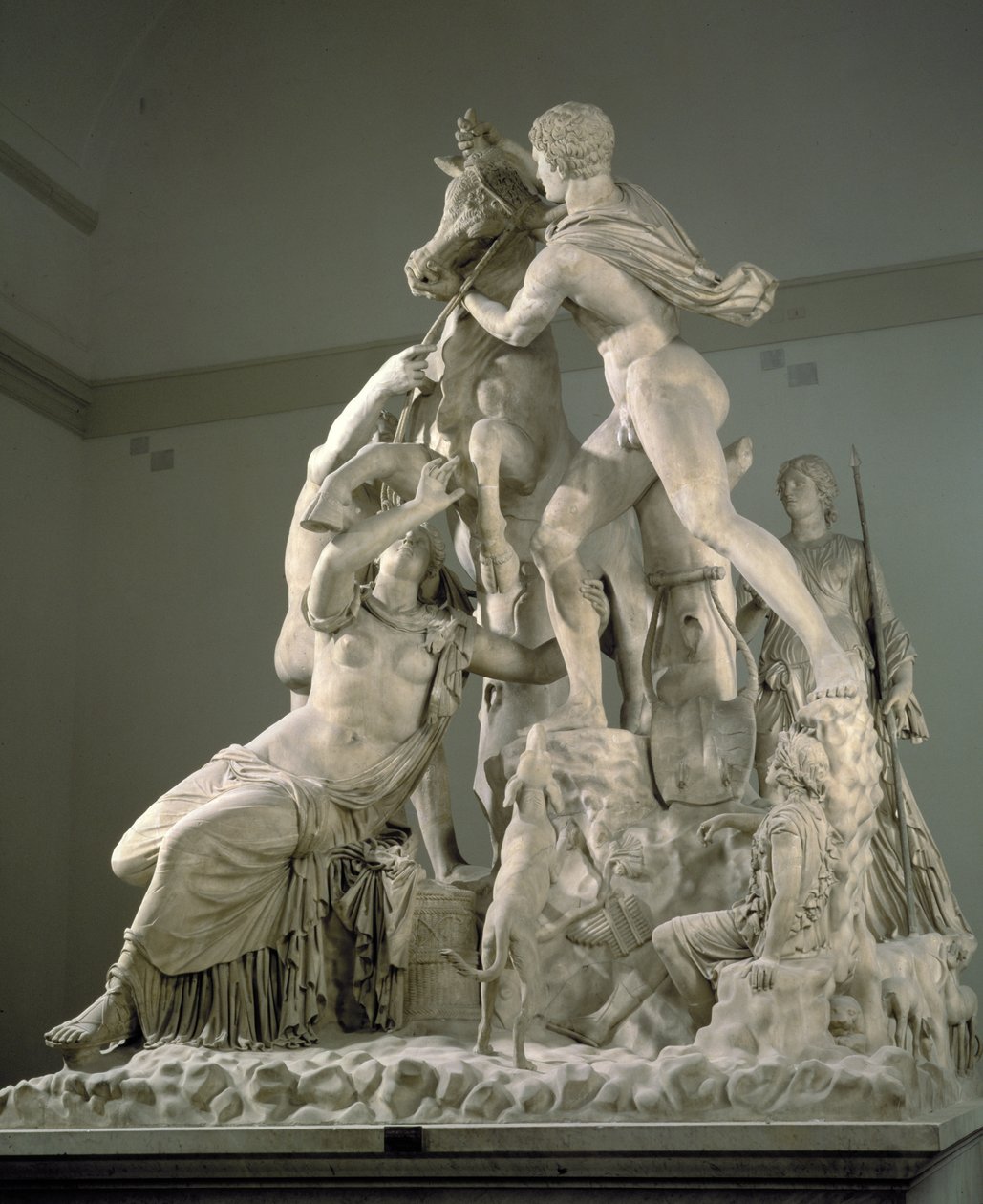 Farnese Bull, Apollonios of Tralles द्वारा एक ग्रीक मूल की रोमन प्रतिलिपि द्वारा उपन्यास