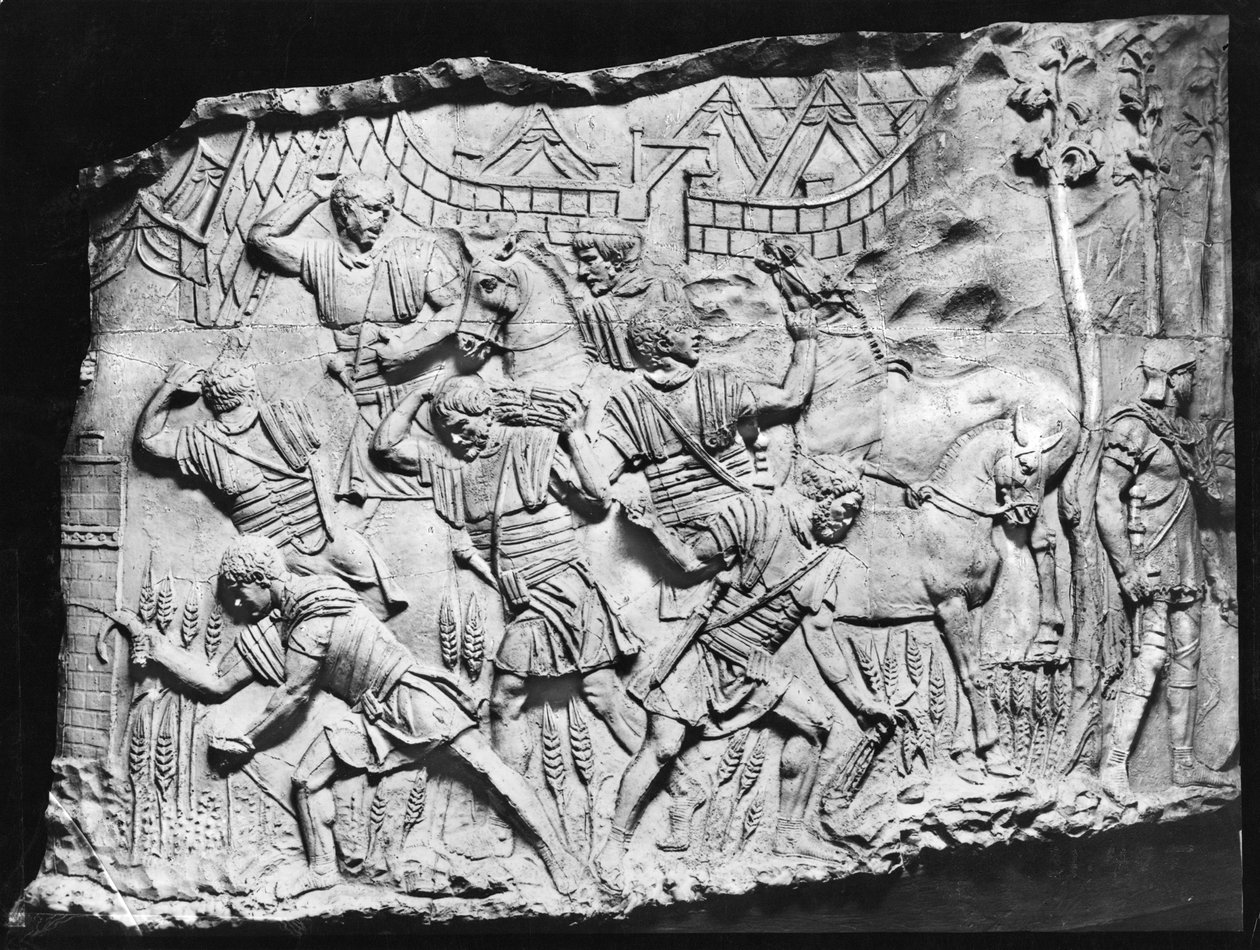 जौ लेने वाले सेनापति, ट्रेजन्स कॉलम से लिया गया एक कलाकार, 110-113 ई। (प्लास्टर) द्वारा उपन्यास