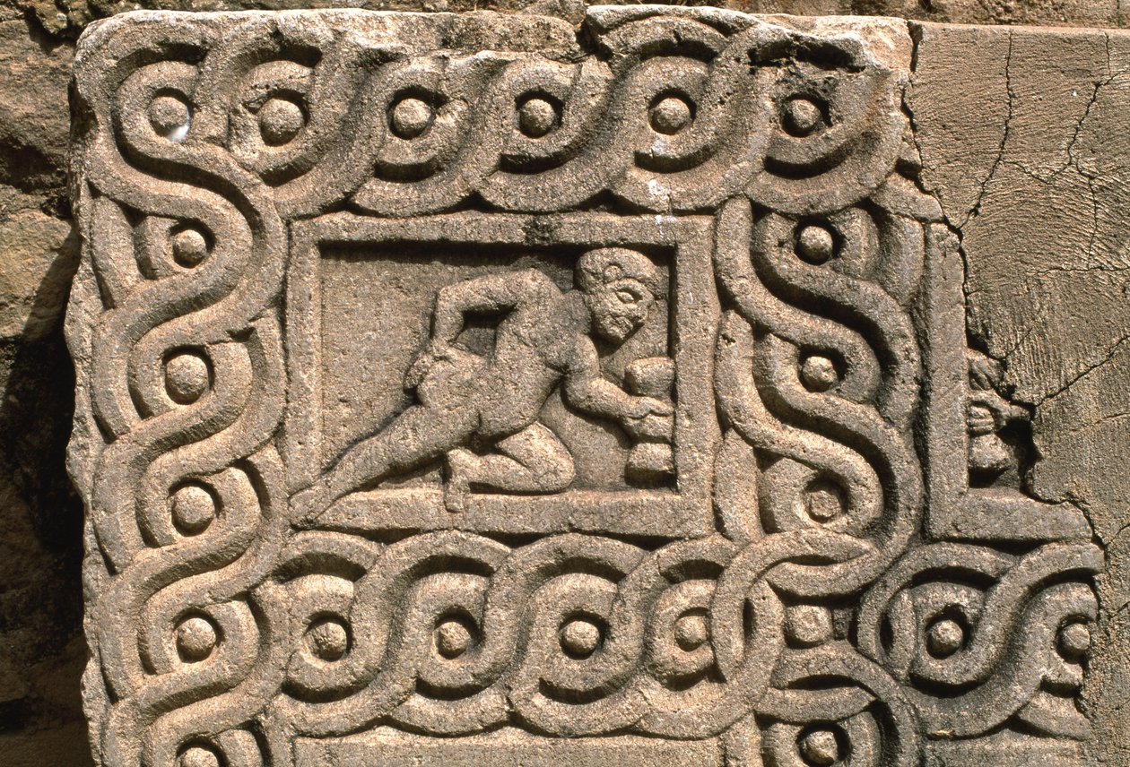 नक्काशीदार सजावट, विस्तार, उच्च शाही अवधि (27 ई.पू.-395 ईस्वी) के साथ वास्तुकला का टुकड़ा (देखें 267011) द्वारा रोमन इंपीरियल काल