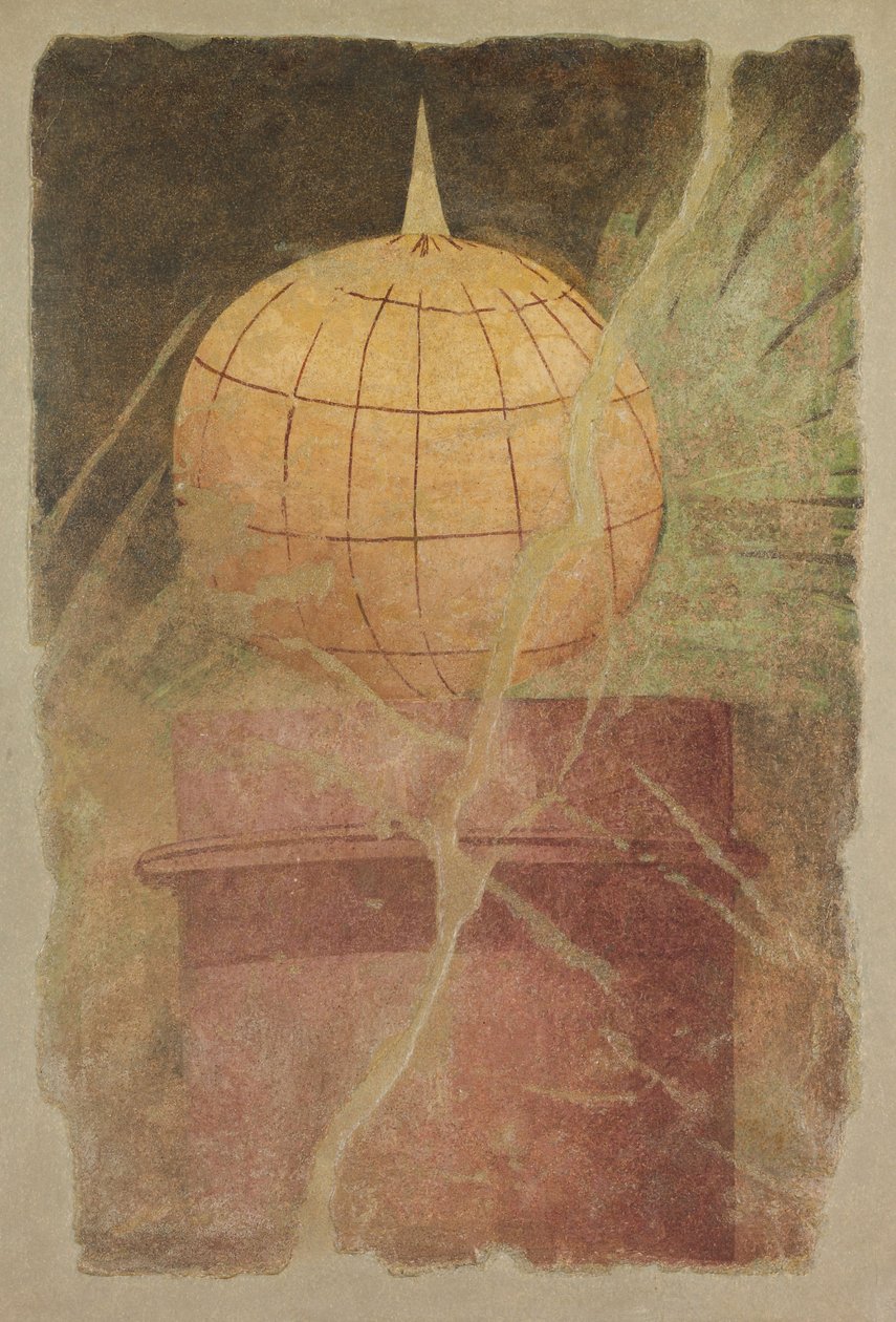 बोसोरिएल में विला के पेरिस्टाइल से दीवार पेंटिंग का टुकड़ा, c.50–40 ई.पू. द्वारा रोमन रिपब्लिकन काल