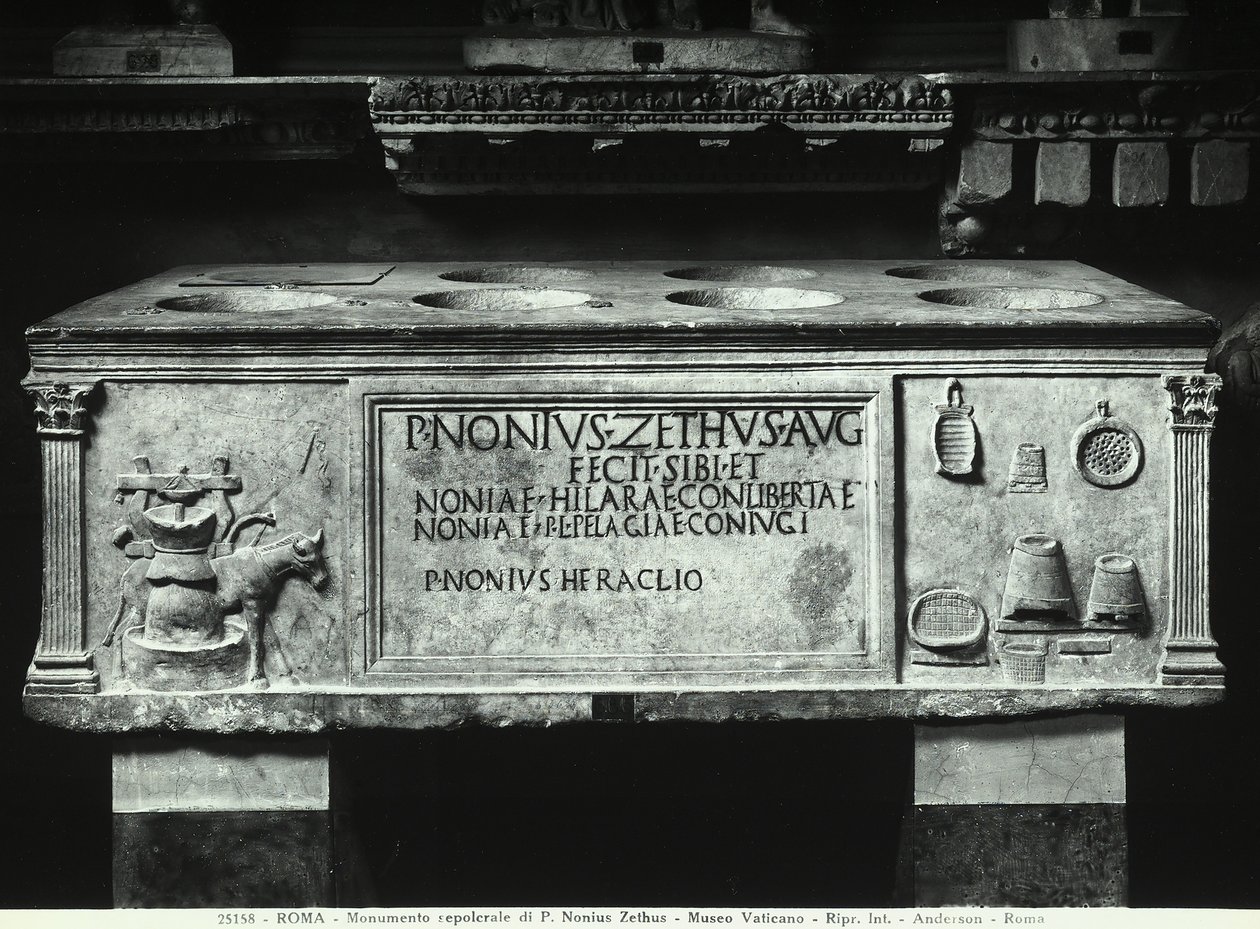 नॉनियस जेथस का सरकोफैगस (संगमरमर) द्वारा रोमन रोमन