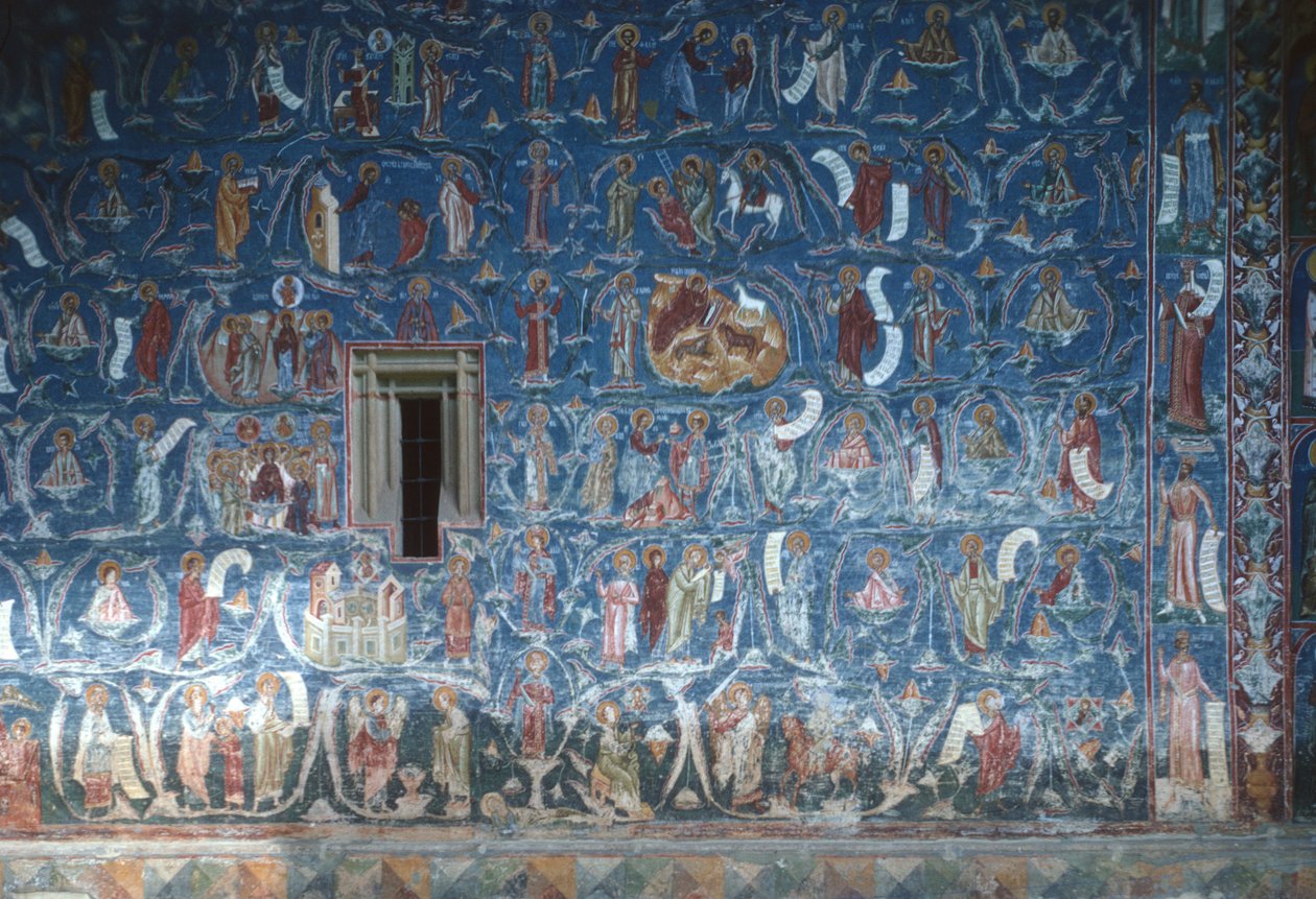 जेसी का पेड़, दक्षिण सामने की पेंटिंग, 1547-50 द्वारा रोमानियाई स्कूल