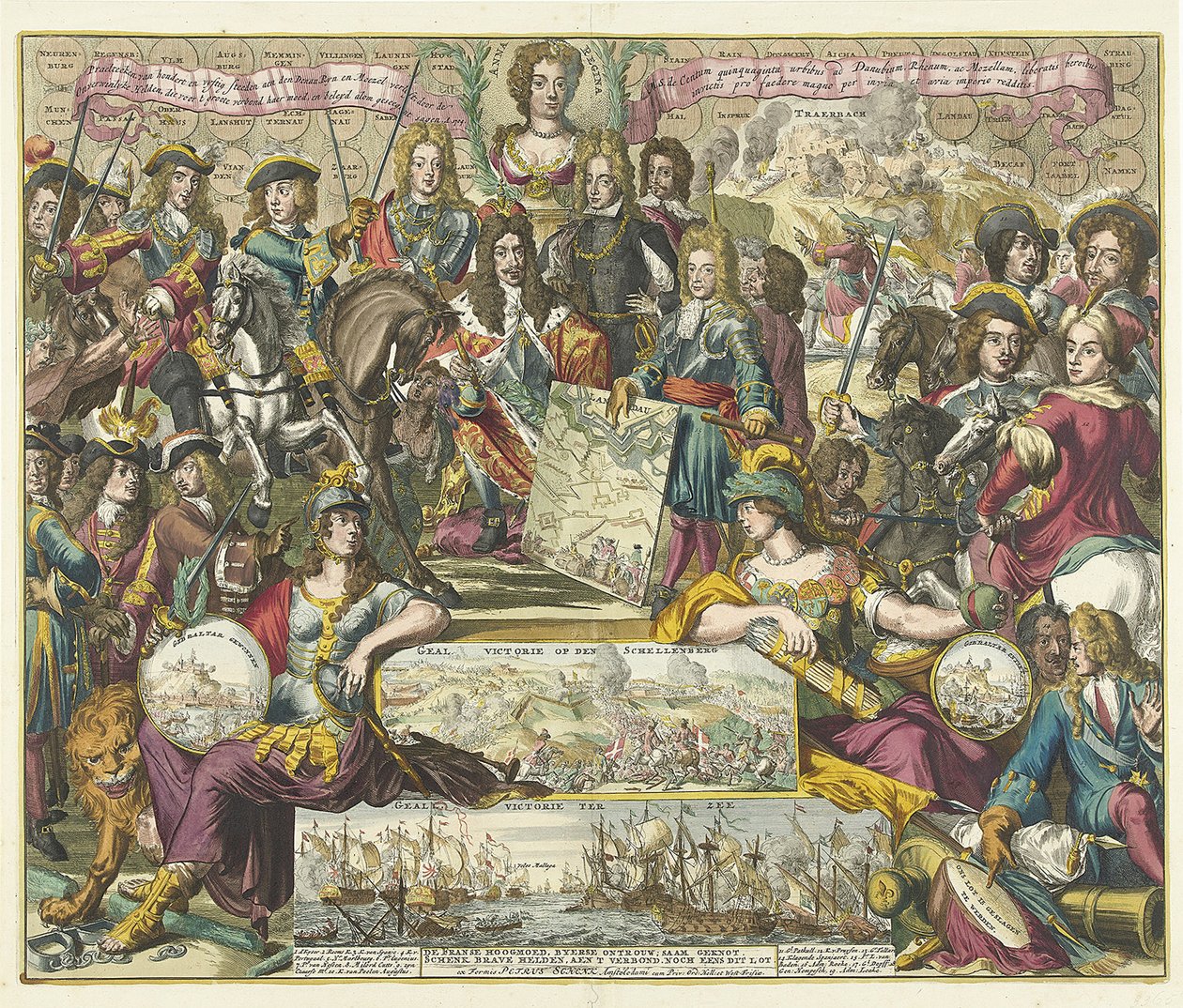 1704, 1704-1705 में मित्र राष्ट्रों की जीत का रूपक द्वारा रोमिन डे हुगहे