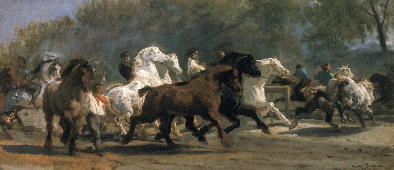 हॉर्समार्केट के लिए अध्ययन, 1852-54 द्वारा गुलाबी बोनहूर